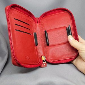 PDA/Phone Case, Genuine Leather, Red, Vintage, (late 90s) by Hewlett Packard